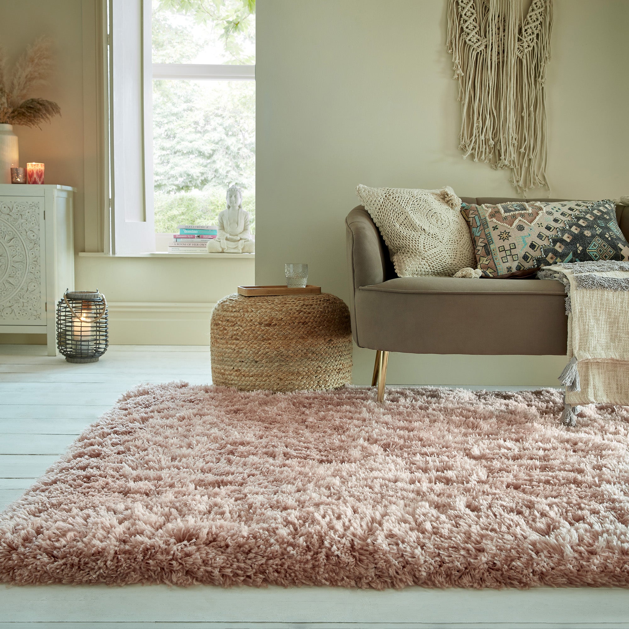 Polar Shaggy Rug Polar Blush