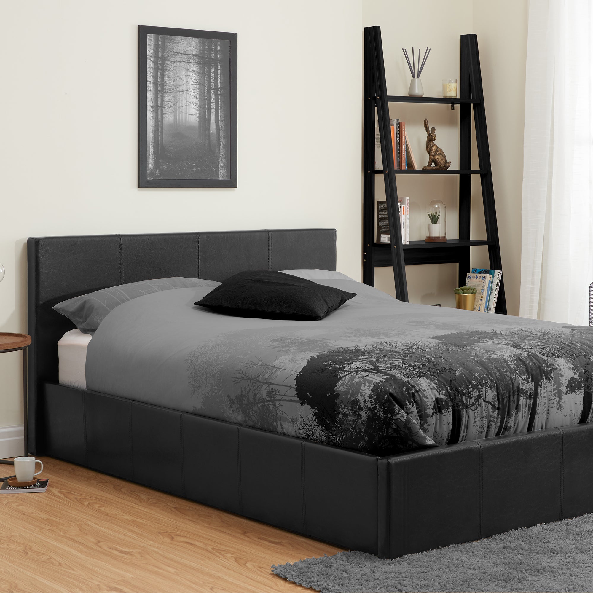 Berlin Ottoman Bed Frame, Faux Leather