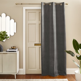 Recycled Velour Thermal Eyelet Door Curtain