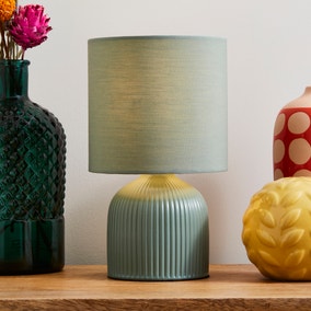 Hebe Ribbed Ceramic Table Lamp