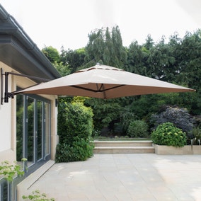 Wall Mounted 2m Square Parasol with Cover