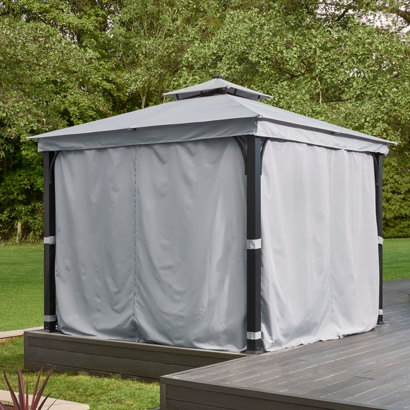 Luxury 3m x 3m Gazebo with LED Light Dunelm