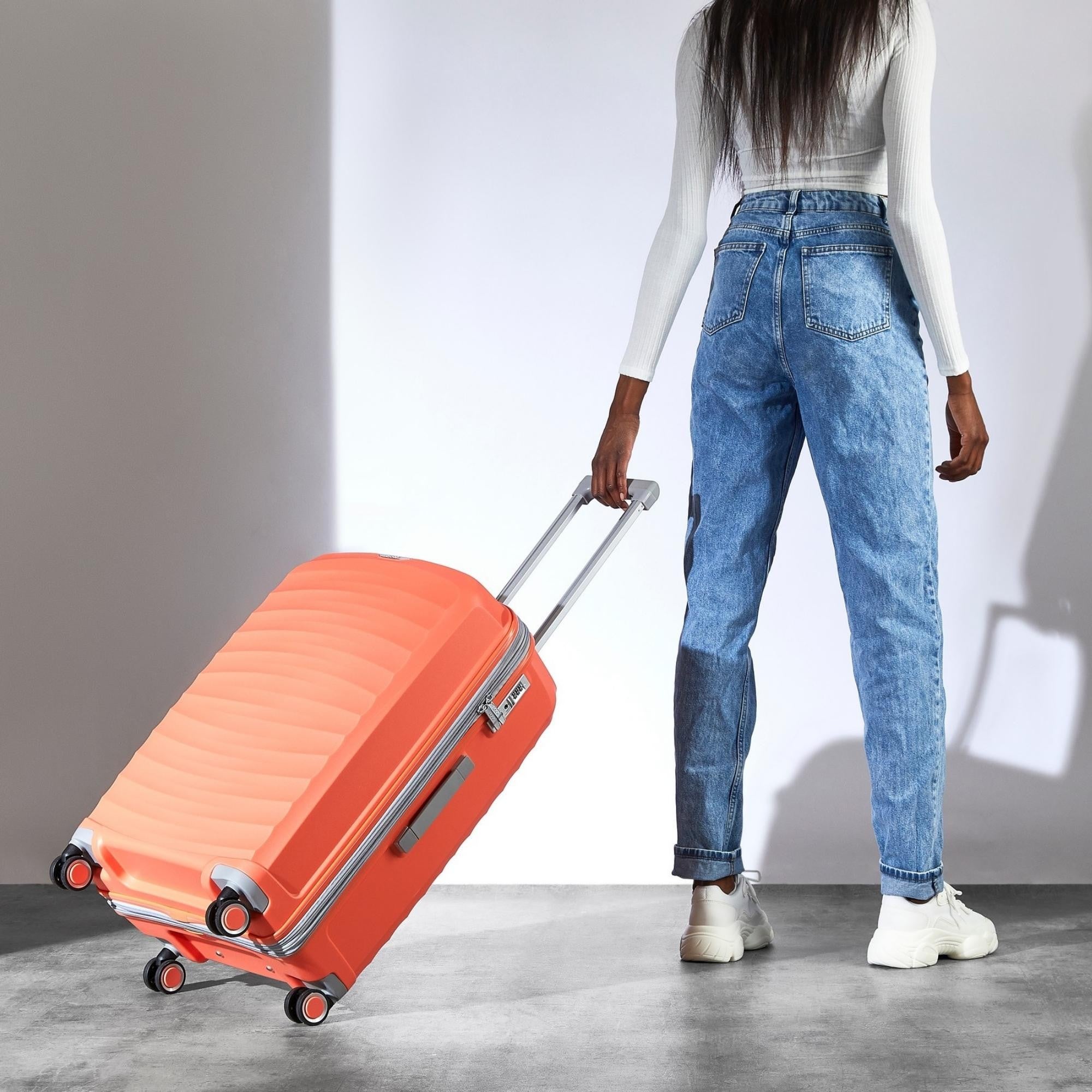 Photos - Luggage ROCK  Sunwave Suitcase Peach 