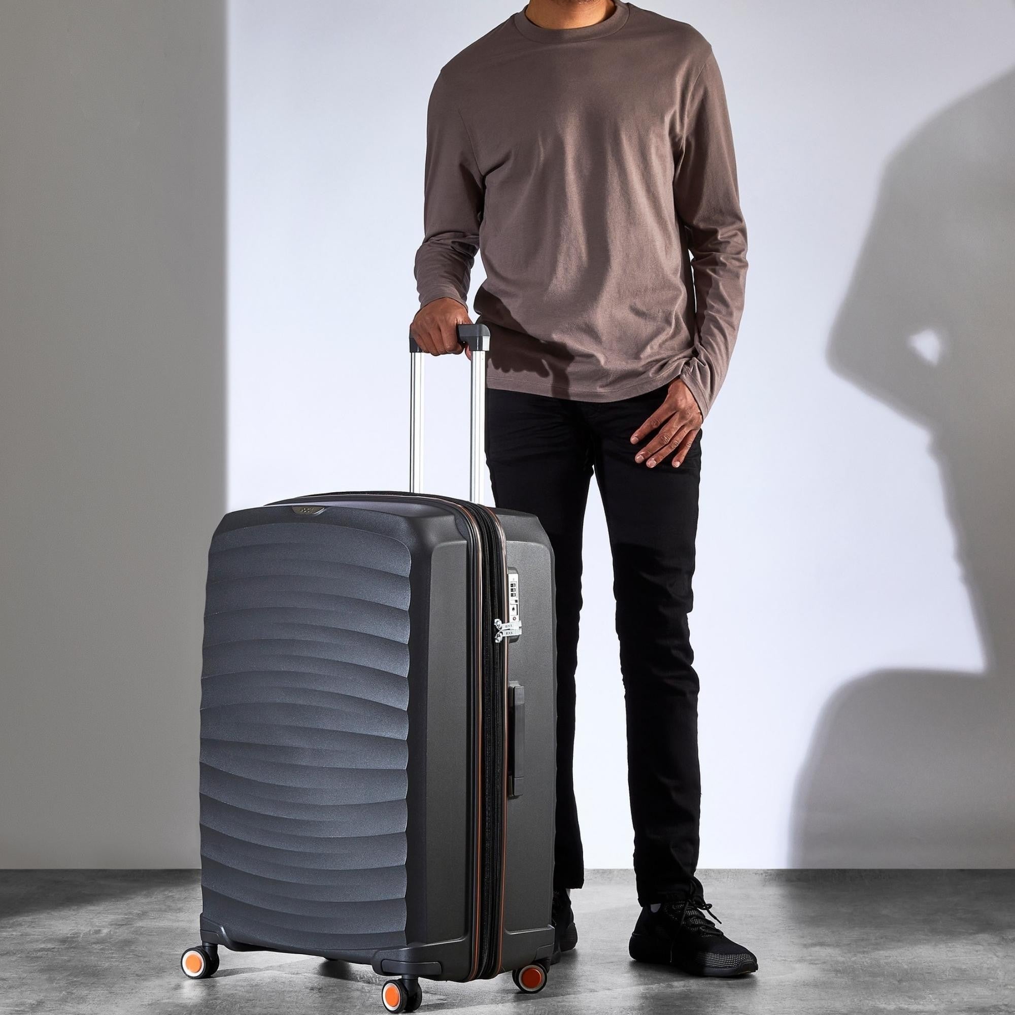 Rock Luggage Sunwave Suitcase Charcoal