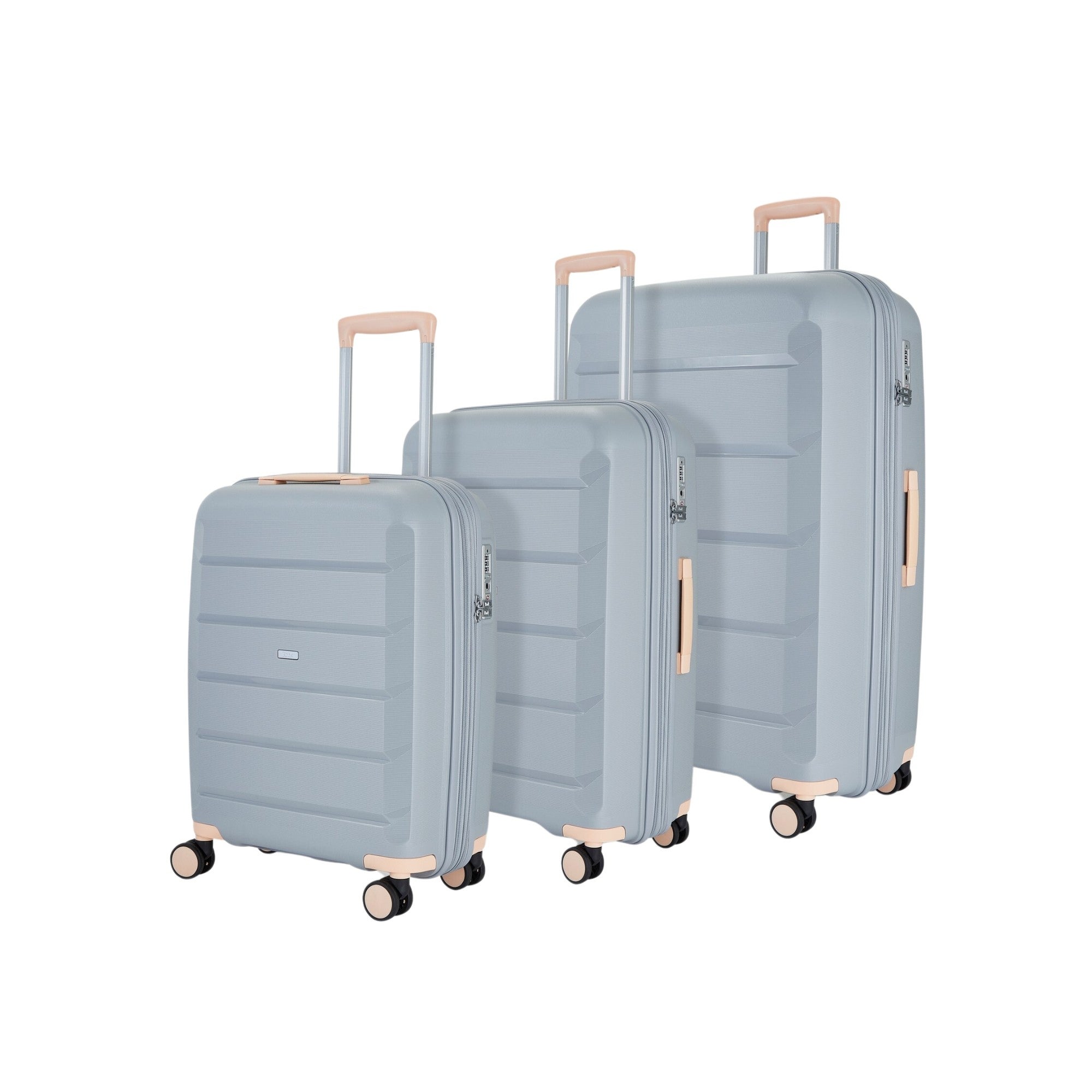 Photos - Luggage ROCK  Tulum Set of 3 Suitcases Grey 