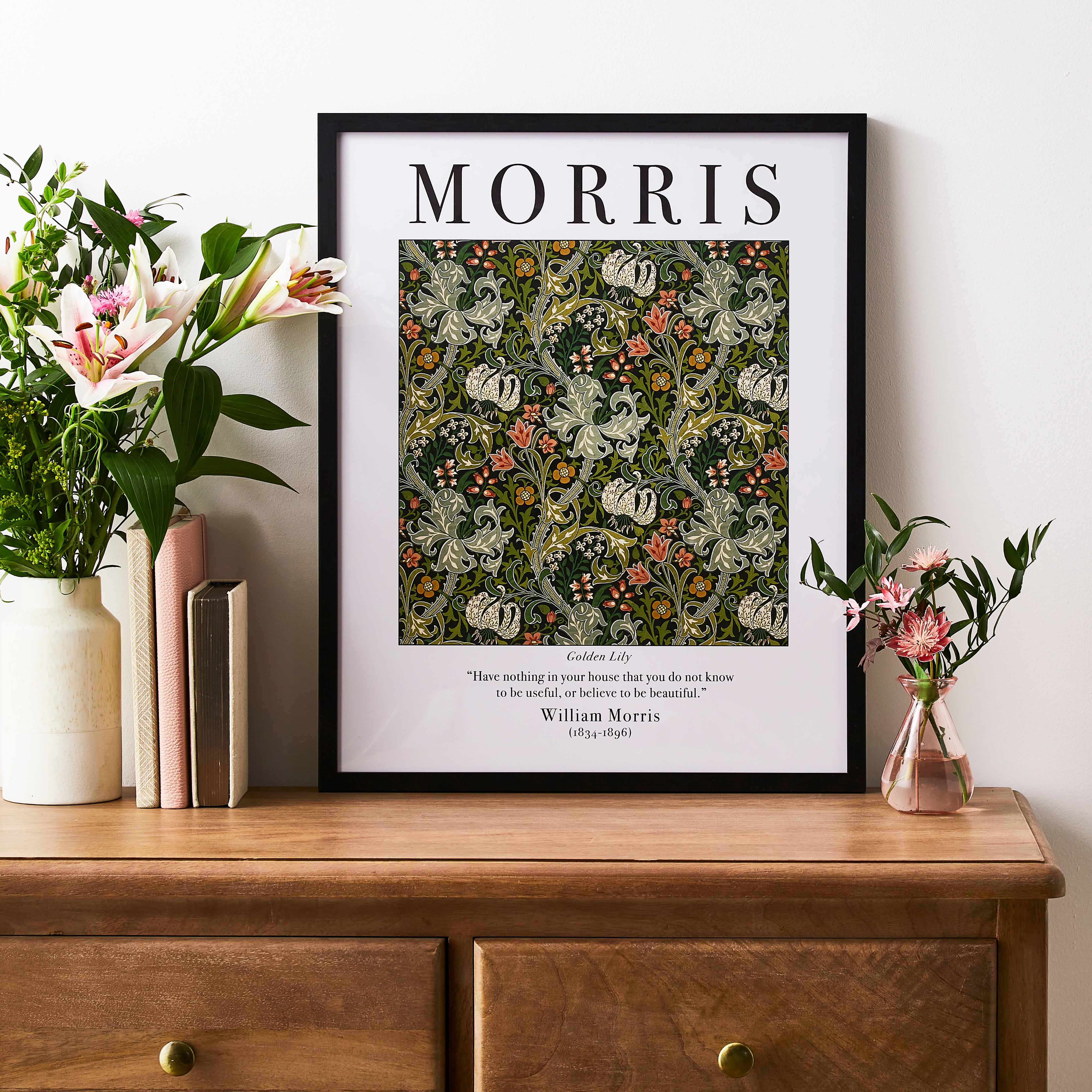 Golden Lily By William Morris Framed Print, 42x52cm