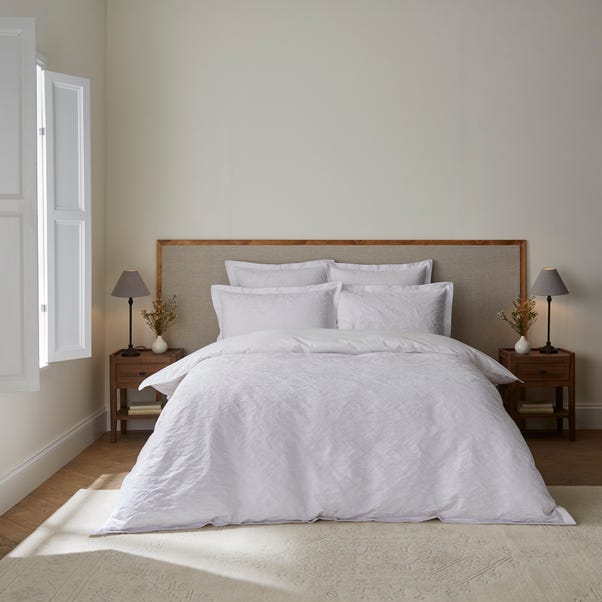 Dorma Winchester White Duvet Cover & Pillowcase Set image 1 of 4