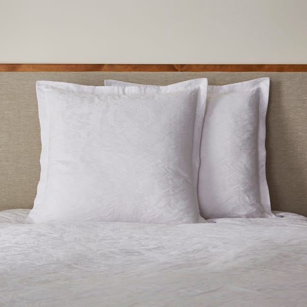 Dorma Winchester White Continental Pillowcase image 1 of 2