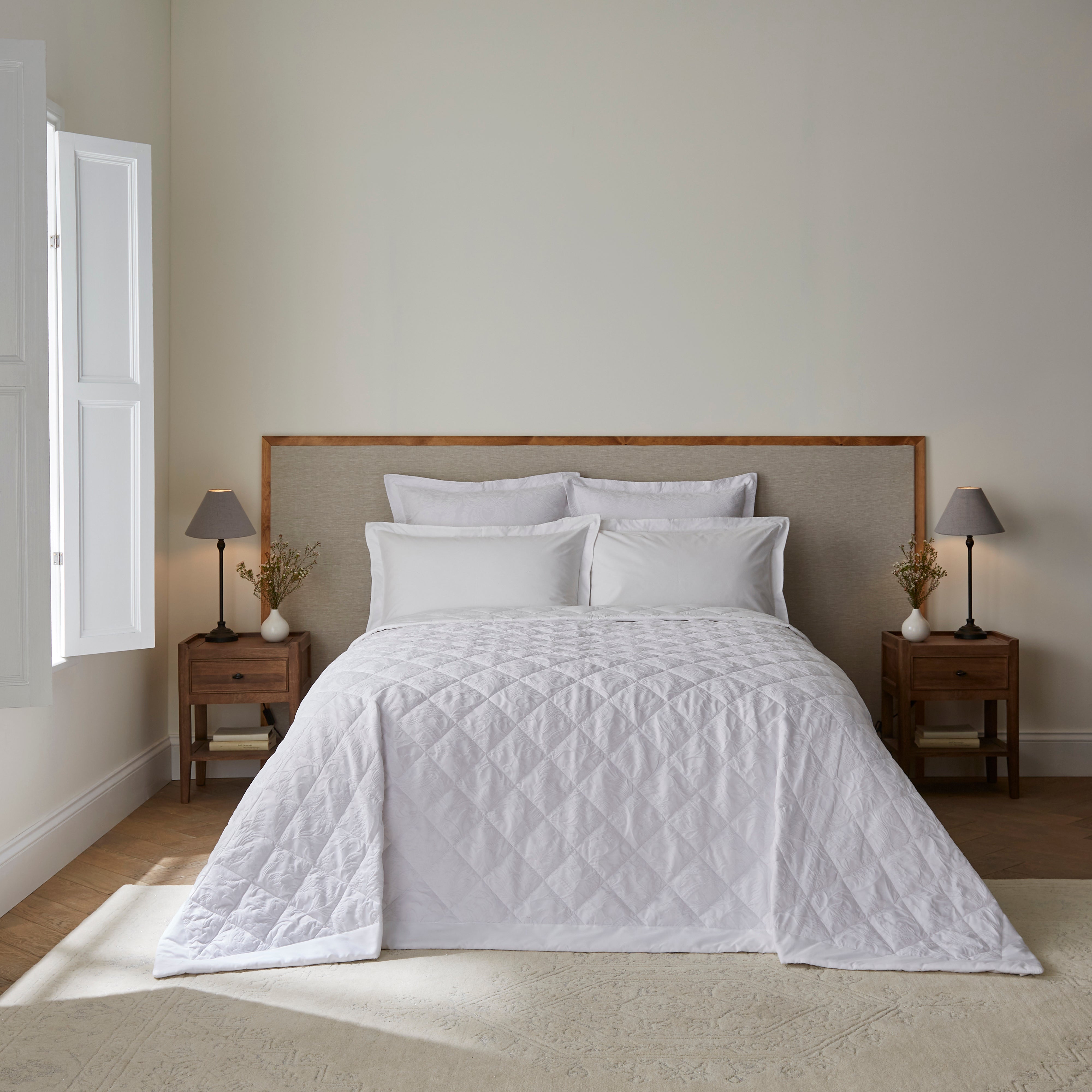 Dorma Winchester White Bedspread White