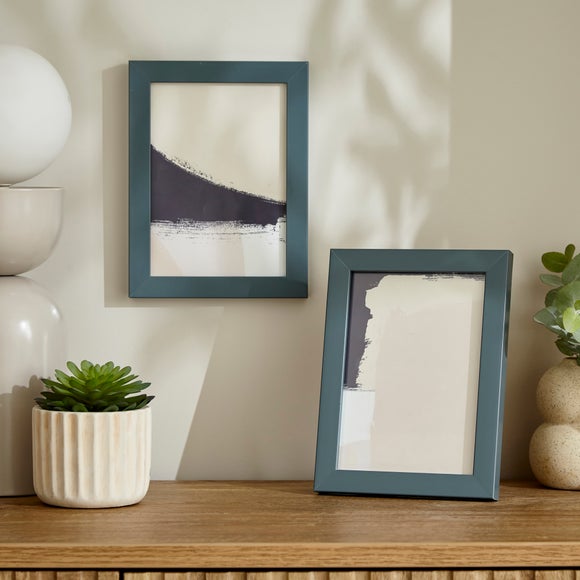 Set of 2 Pacific Blue Photo Frames Dunelm