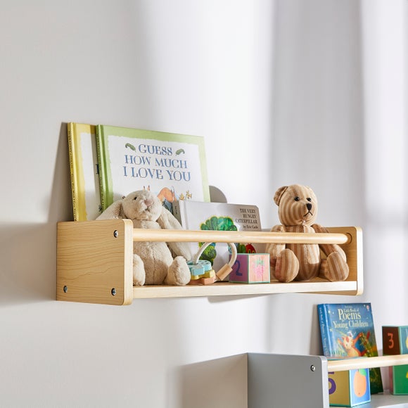 Kids Wall Bookshelf 50cm Dunelm