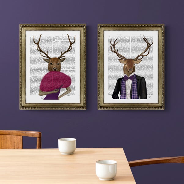 Mr and Mrs II by Fab Funky Set of 2 Framed Prints image 1 of 3