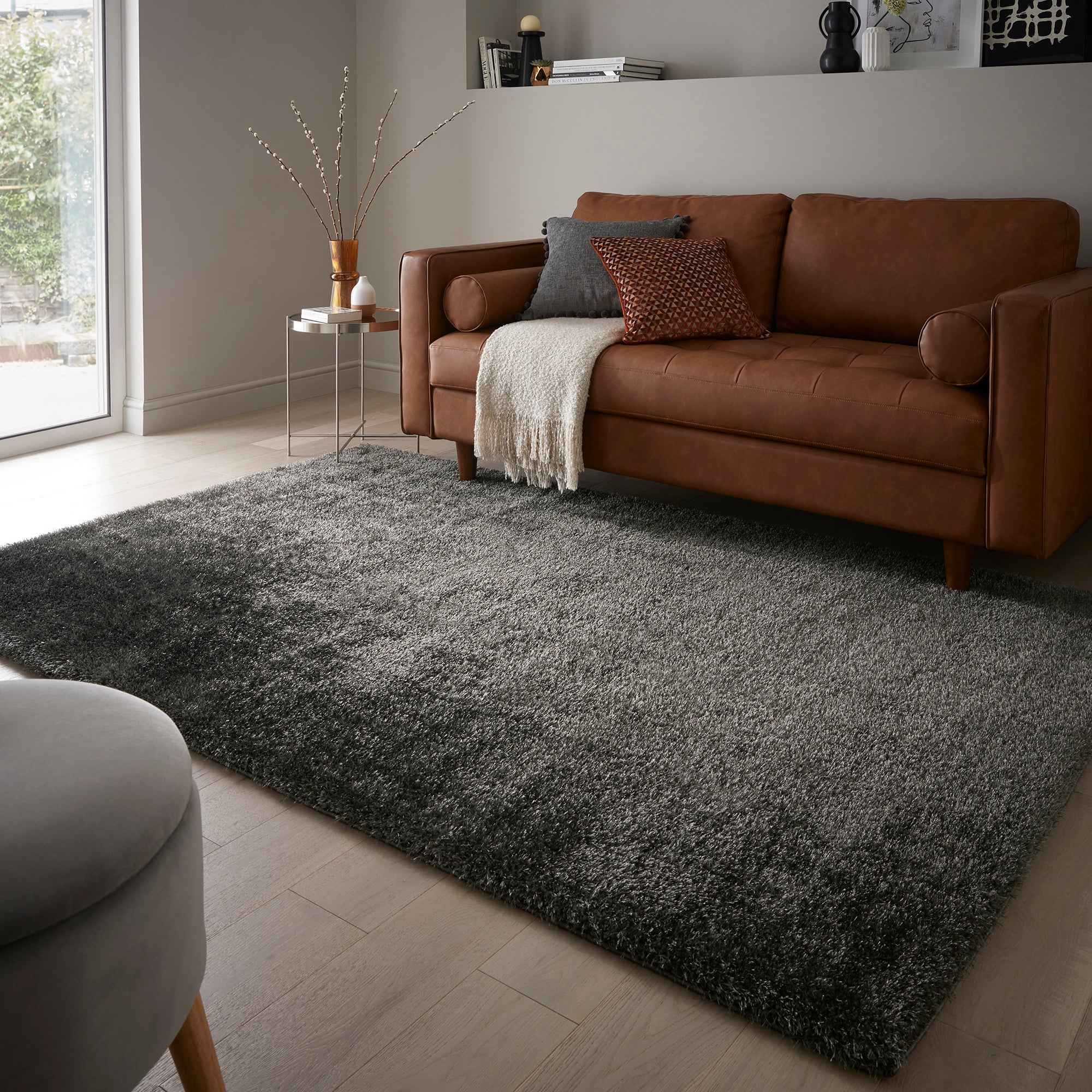 Indulgence Shaggy Rug Indulgence Graphite