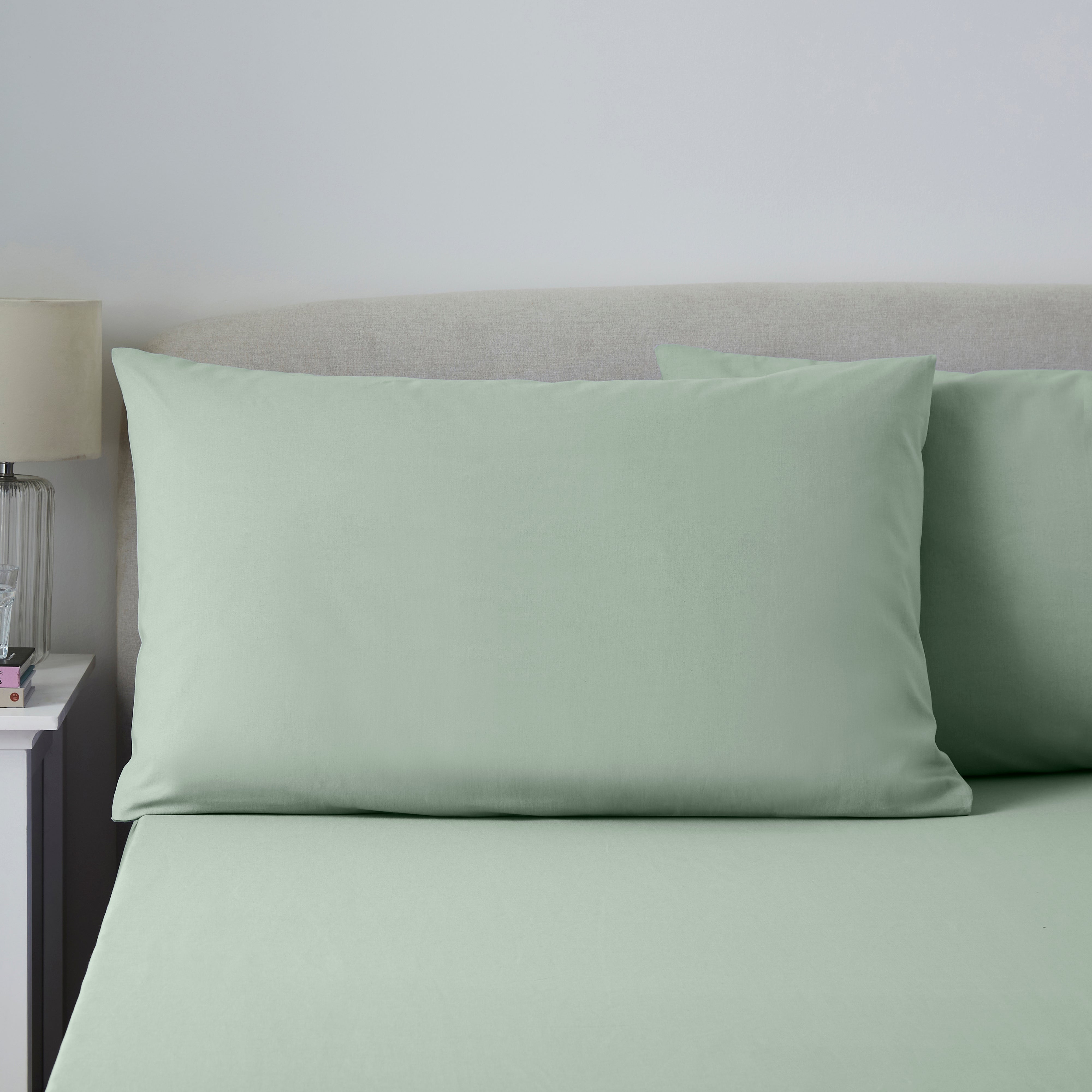 Soft Cotton Standard Pillowcase Pair Green