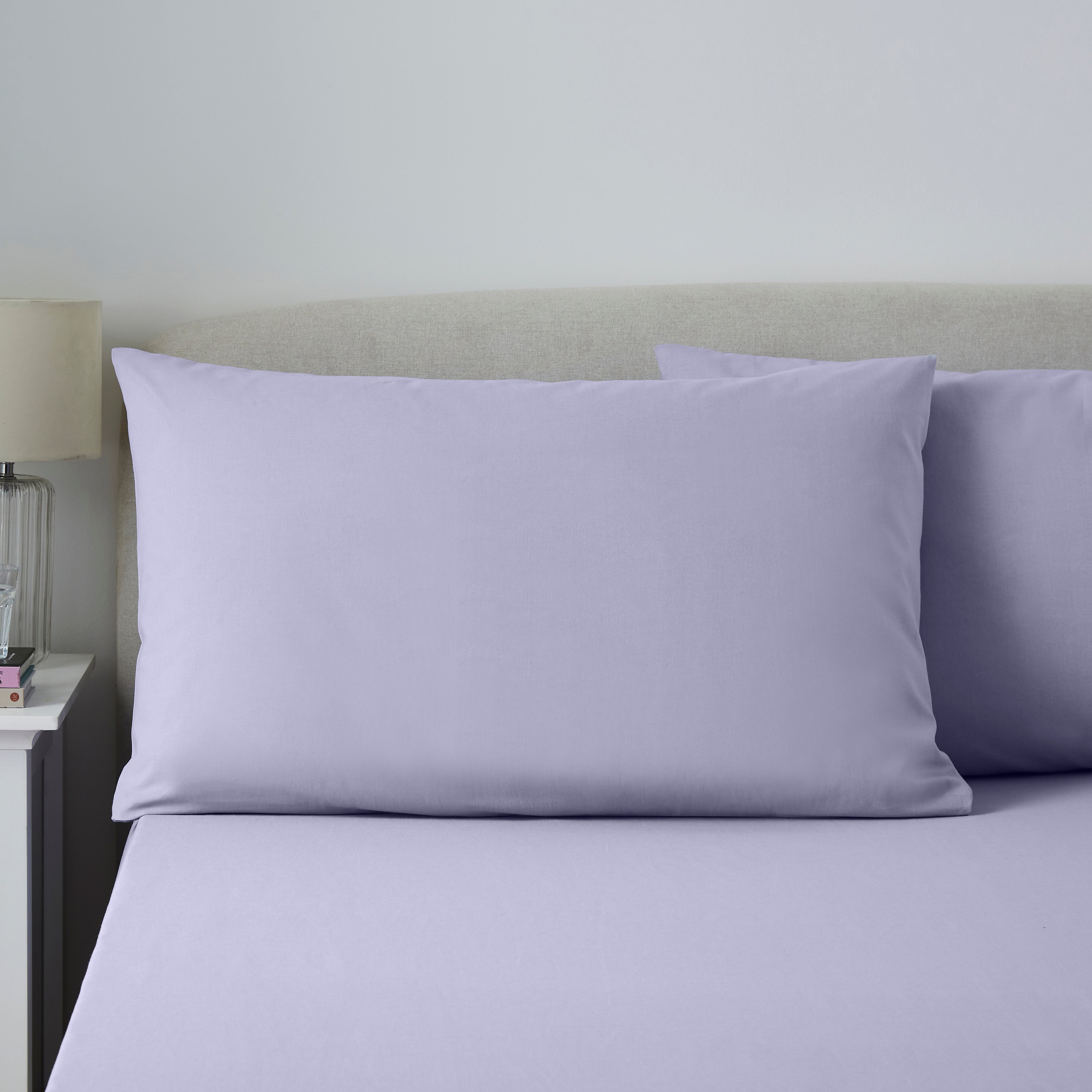 Soft Cotton Standard Pillowcase Pair Purple