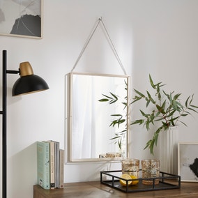 London Hanging Chain Rectangle Wall Mirror