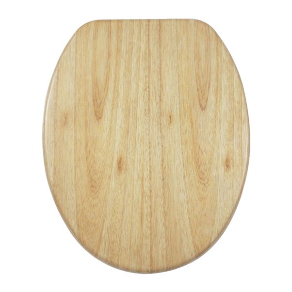 Wooden Veneer Soft Close Toilet Seat image 1 of 1