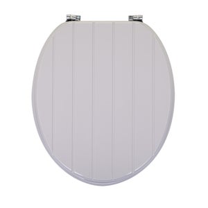 Tongue And Groove Grey Toilet Seat