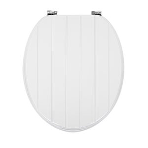 Tongue And Groove White Toilet Seat