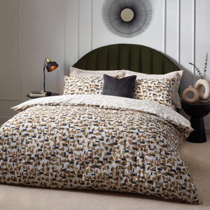 HÖem City Cotton Rich Duvet Cover & Pillowcase Set- Multicoloured