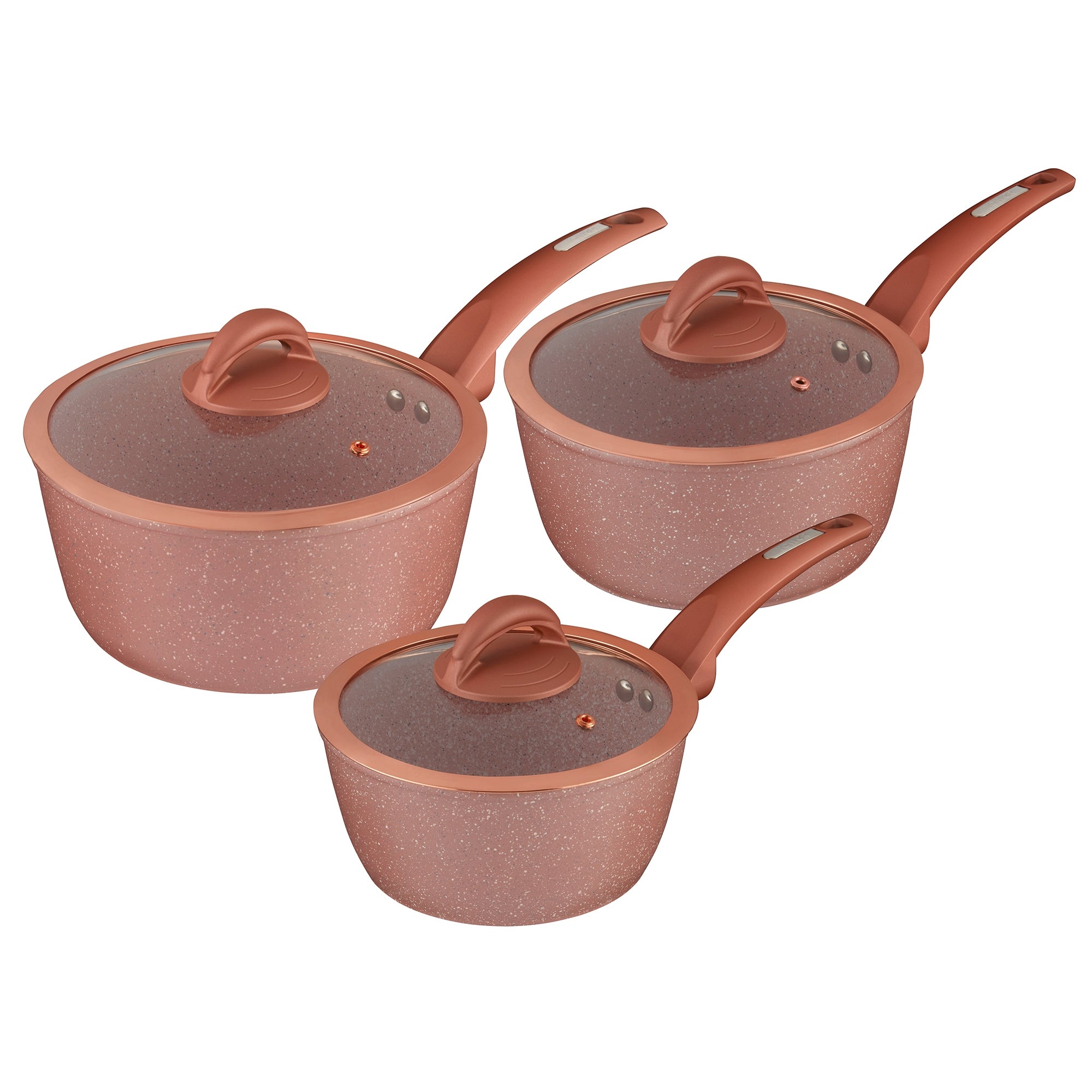 Tower Cerastone Forged Non-Stick 3 Piece Pan Set | Dunelm