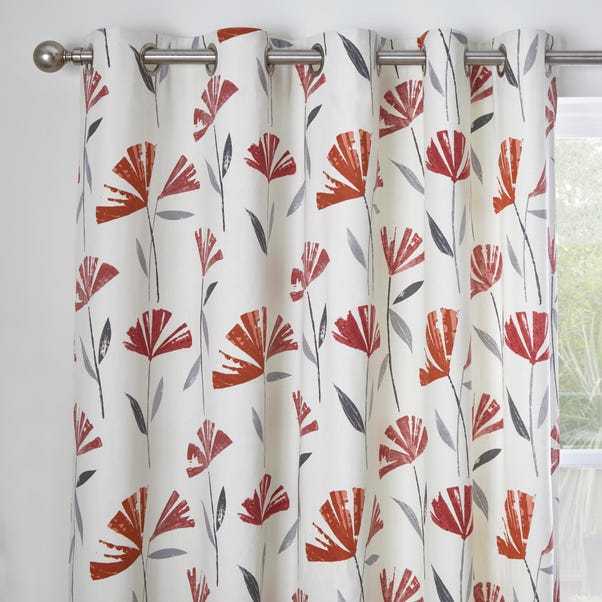 Fusion Dacey Red Eyelet Curtains image 1 of 6