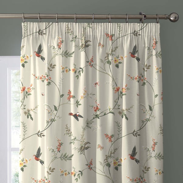 Darnley Coral Pencil Pleat Curtains image 1 of 6