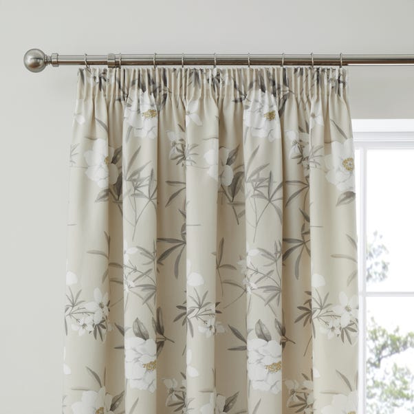 Eve Natural Pencil Pleat Curtains image 1 of 7
