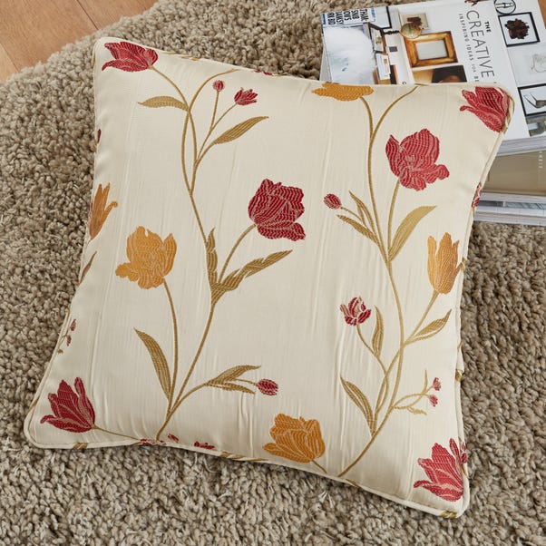 Curtina Juliette Natural & Red Cushion image 1 of 2