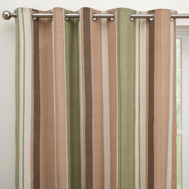Fusion Whitworth Striped Eyelet Curtains image 1 of 4