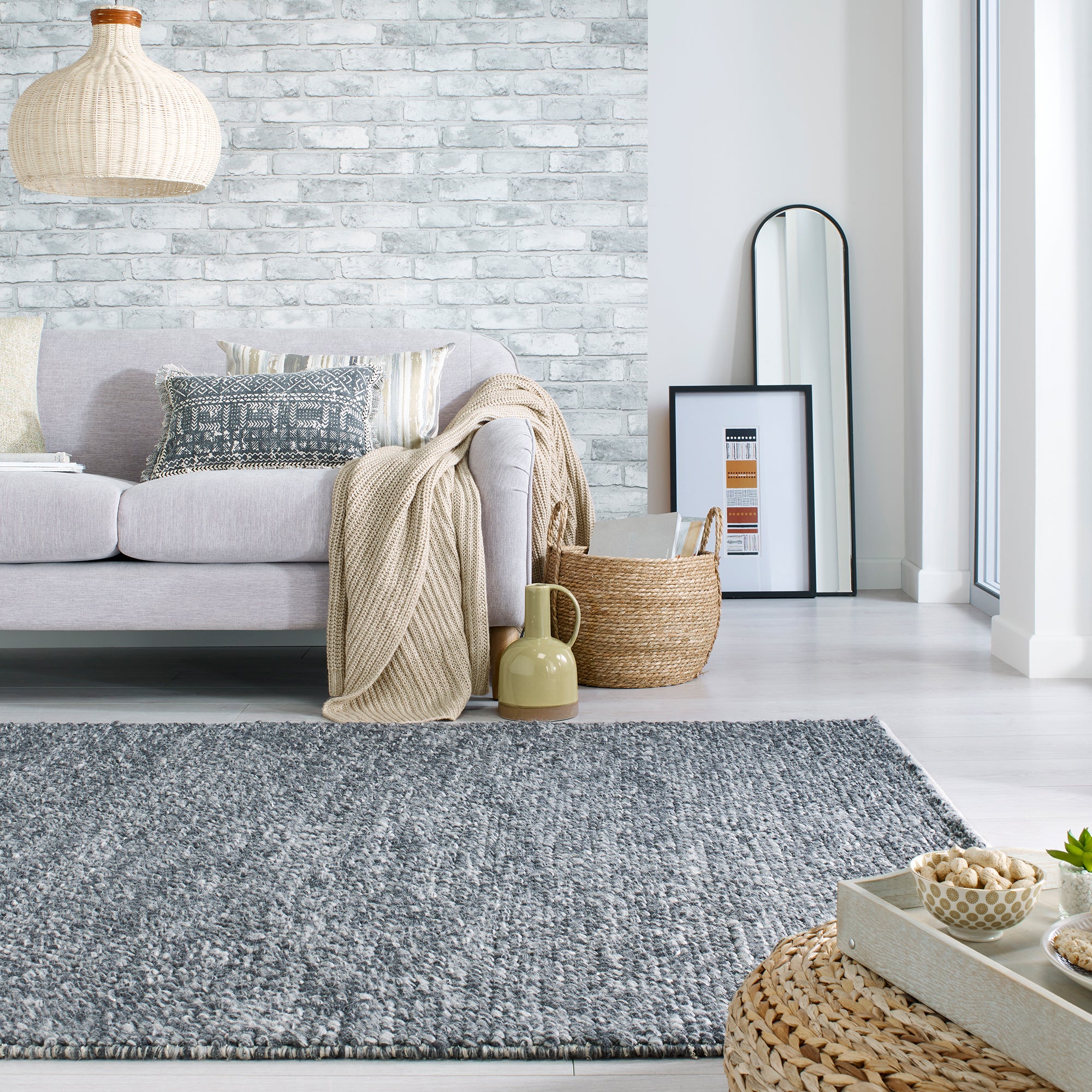 Minerals Wool Rug Grey