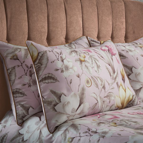 EW by Edinburgh Weavers Lavish Floral Blush 100% Cotton Sateen Pillowcase Pair image 1 of 3