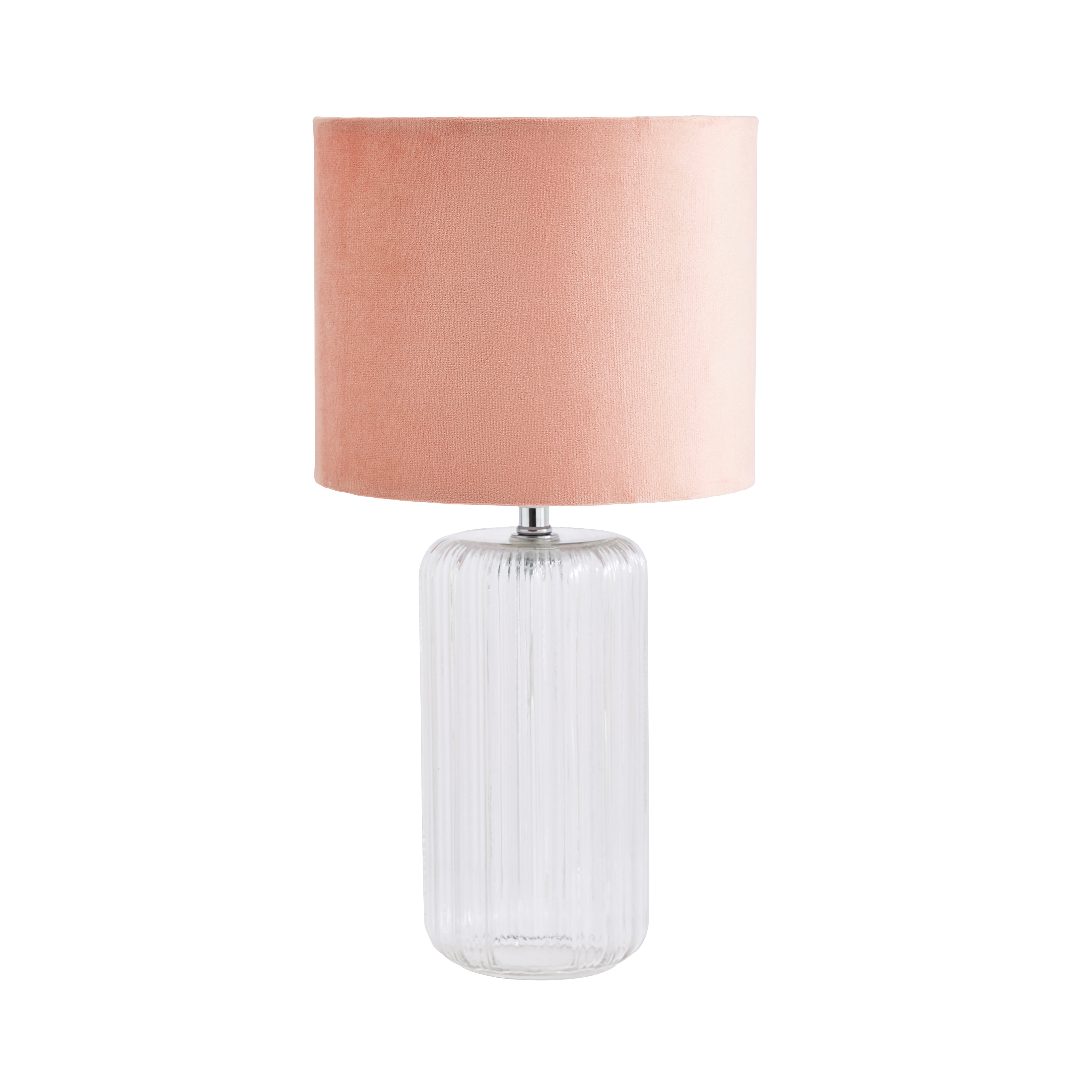 Christine Ribbed Glass Table Lamp | Dunelm