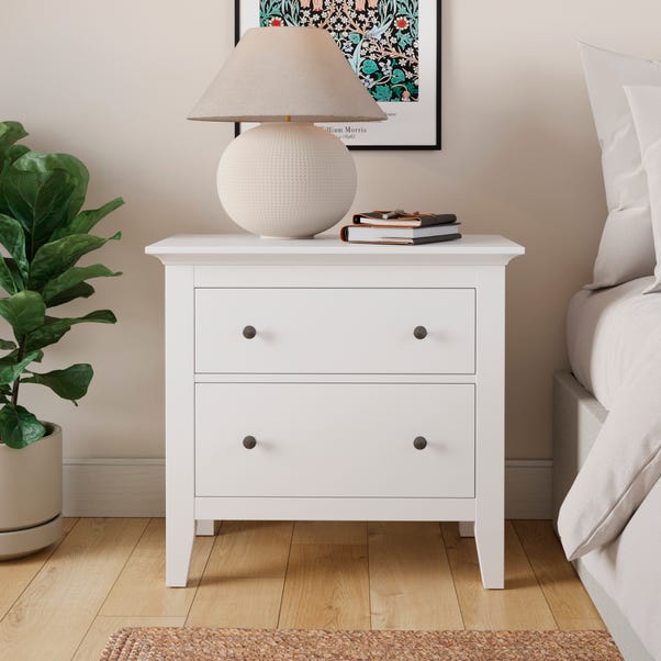 Lynton 2 Drawer Wide Bedside Table image 1 of 6