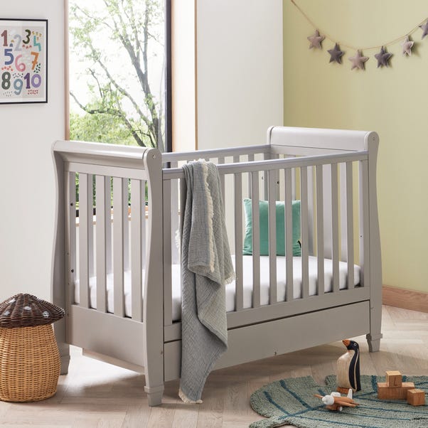 Babymore Eva Sleigh Cot Bed with Drawer image 1 of 9