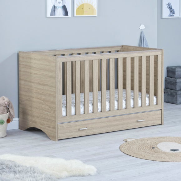 Babymore Veni Cot Bed with Drawer Dunelm