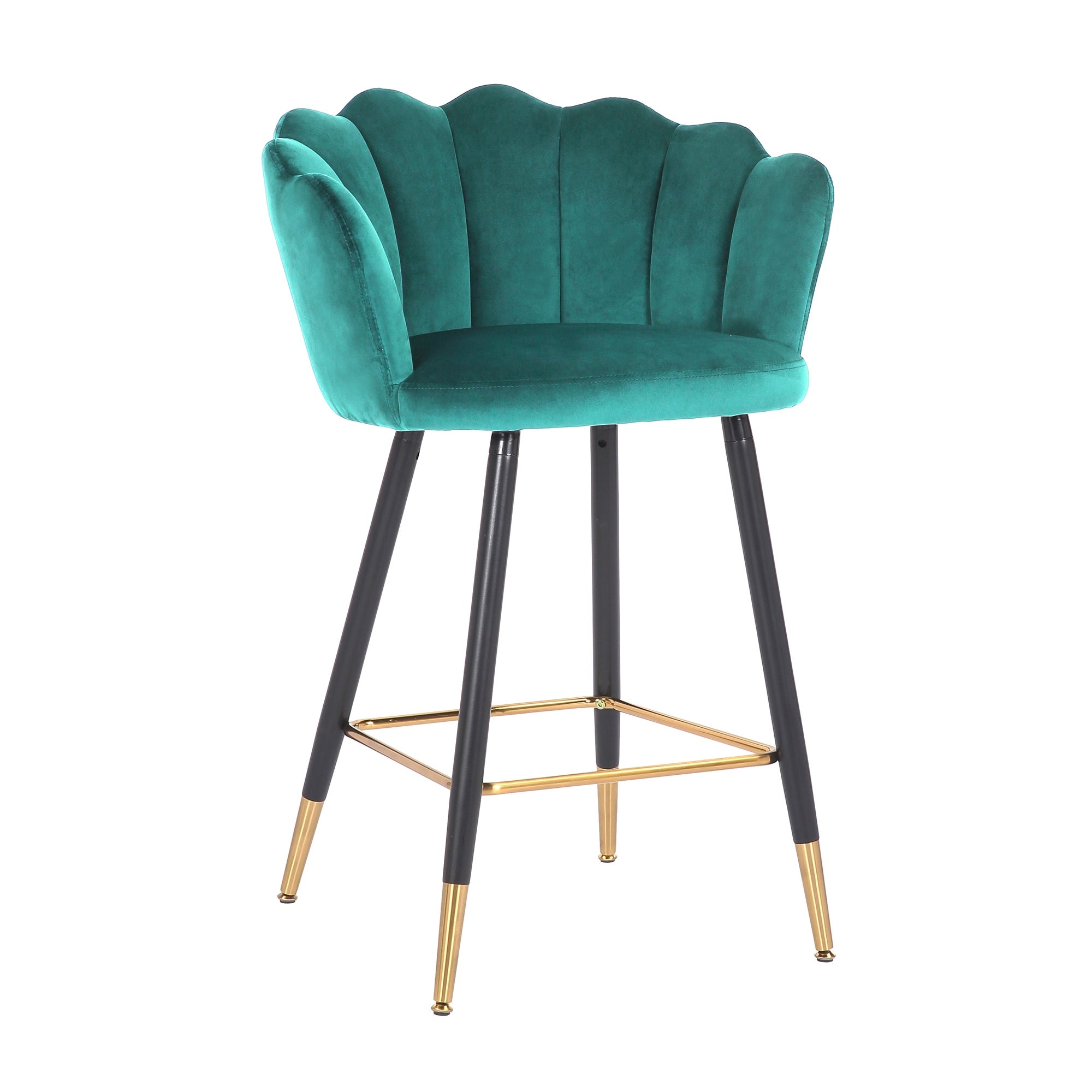 Vivian Counter Height Bar Stool, Velvet Peacock