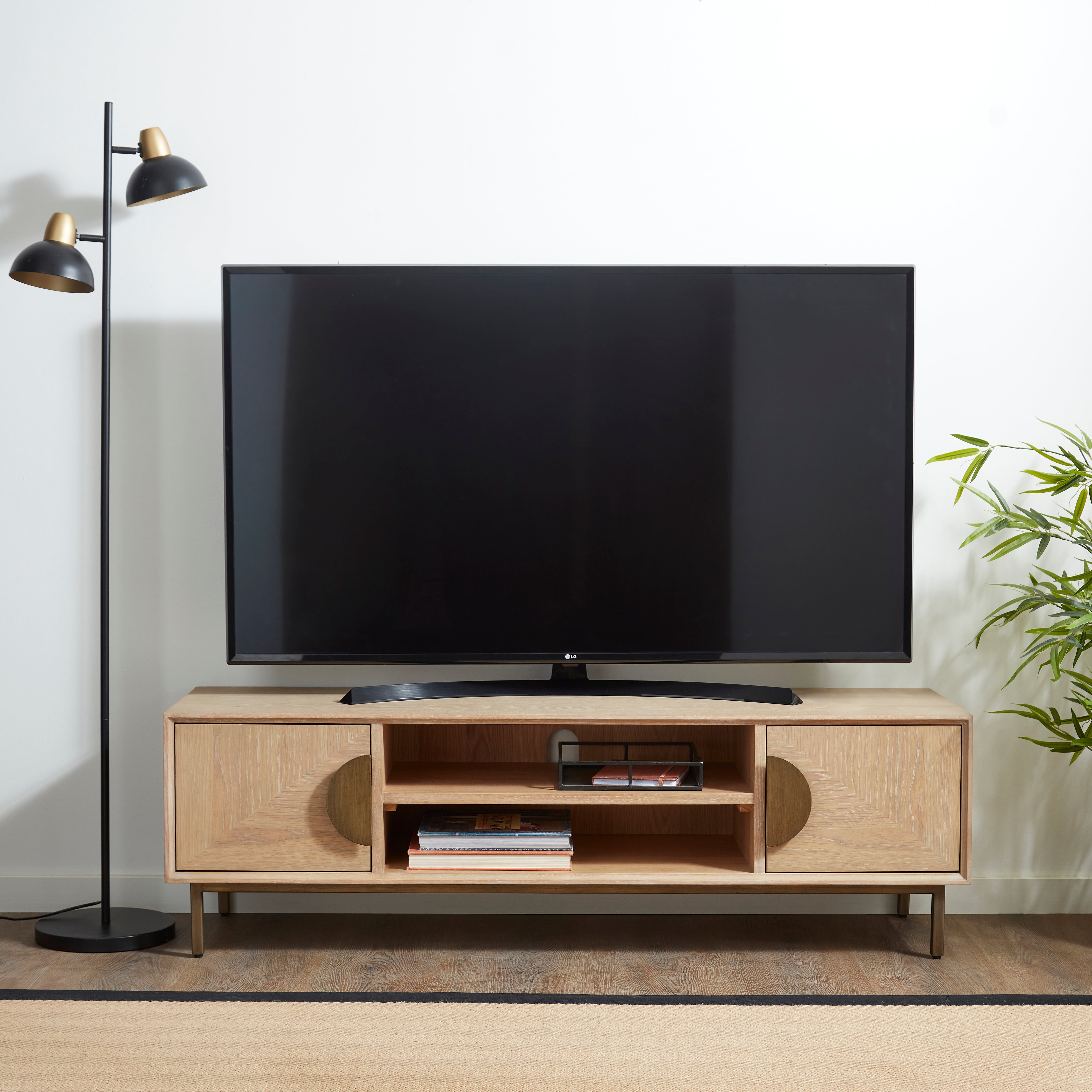 Agatha Wide Tv Unit Oak For Tvs Up To 60 Natural