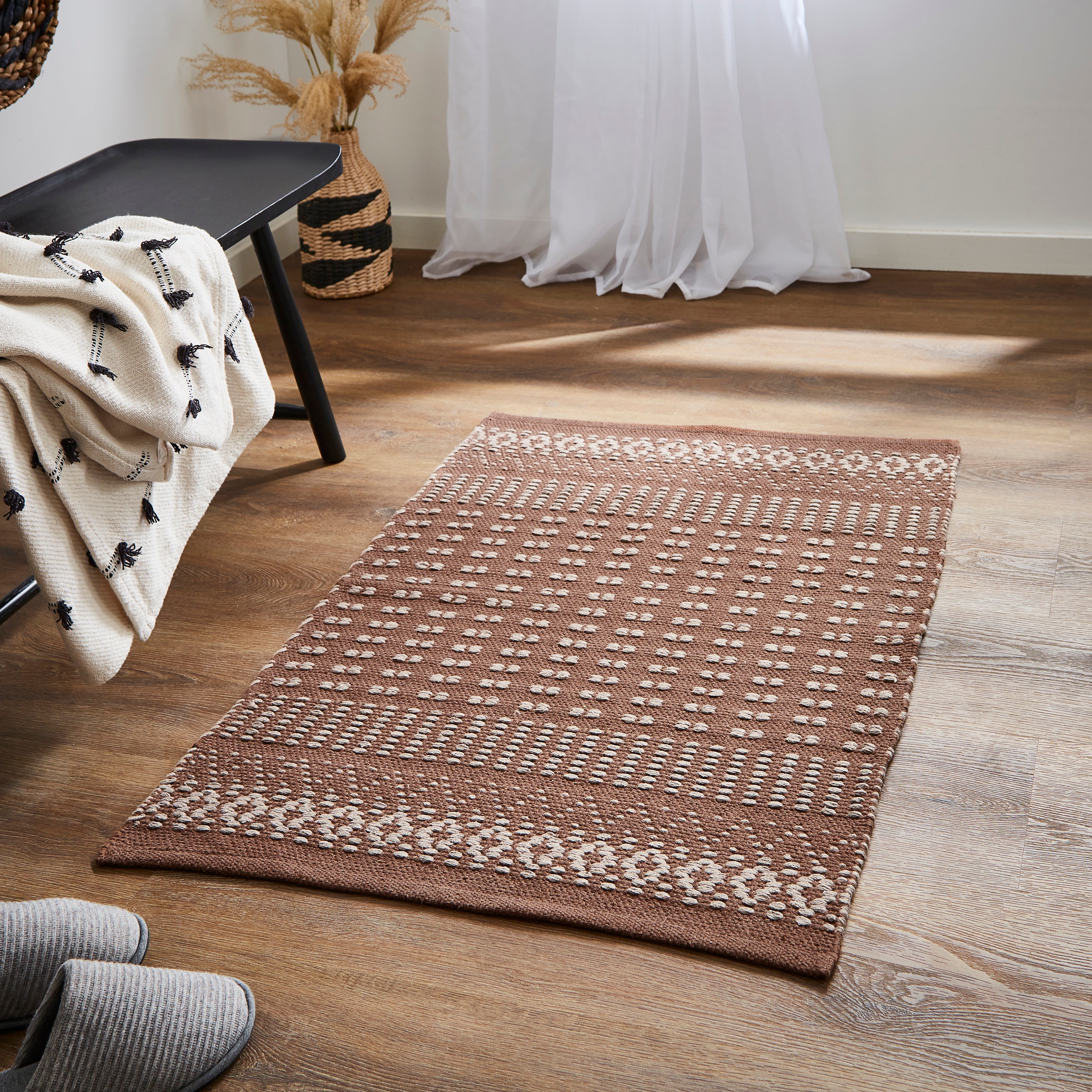 Woven Washable Rug Coffee