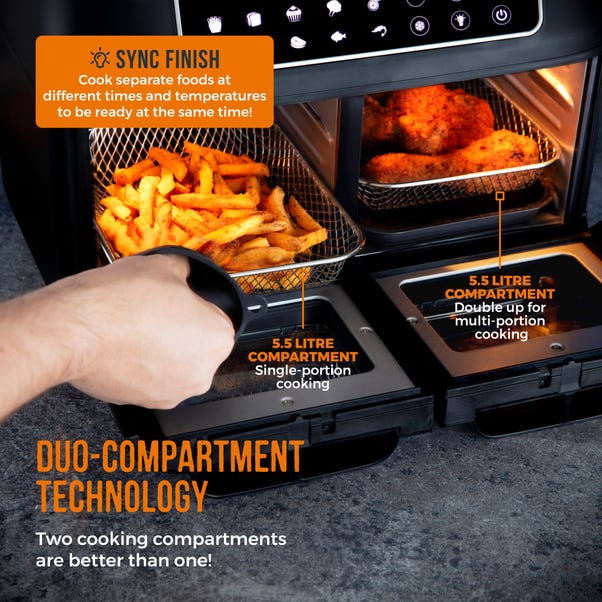 Tower Vortx Vizion 11L Dual AirFryer Dunelm tower-vortx-vizion-11l-dual-airfryer-dunelm