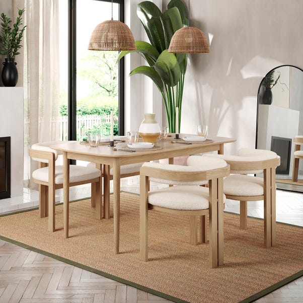 Karla 6 Seater Rectangular Extendable Dining Table image 1 of 8