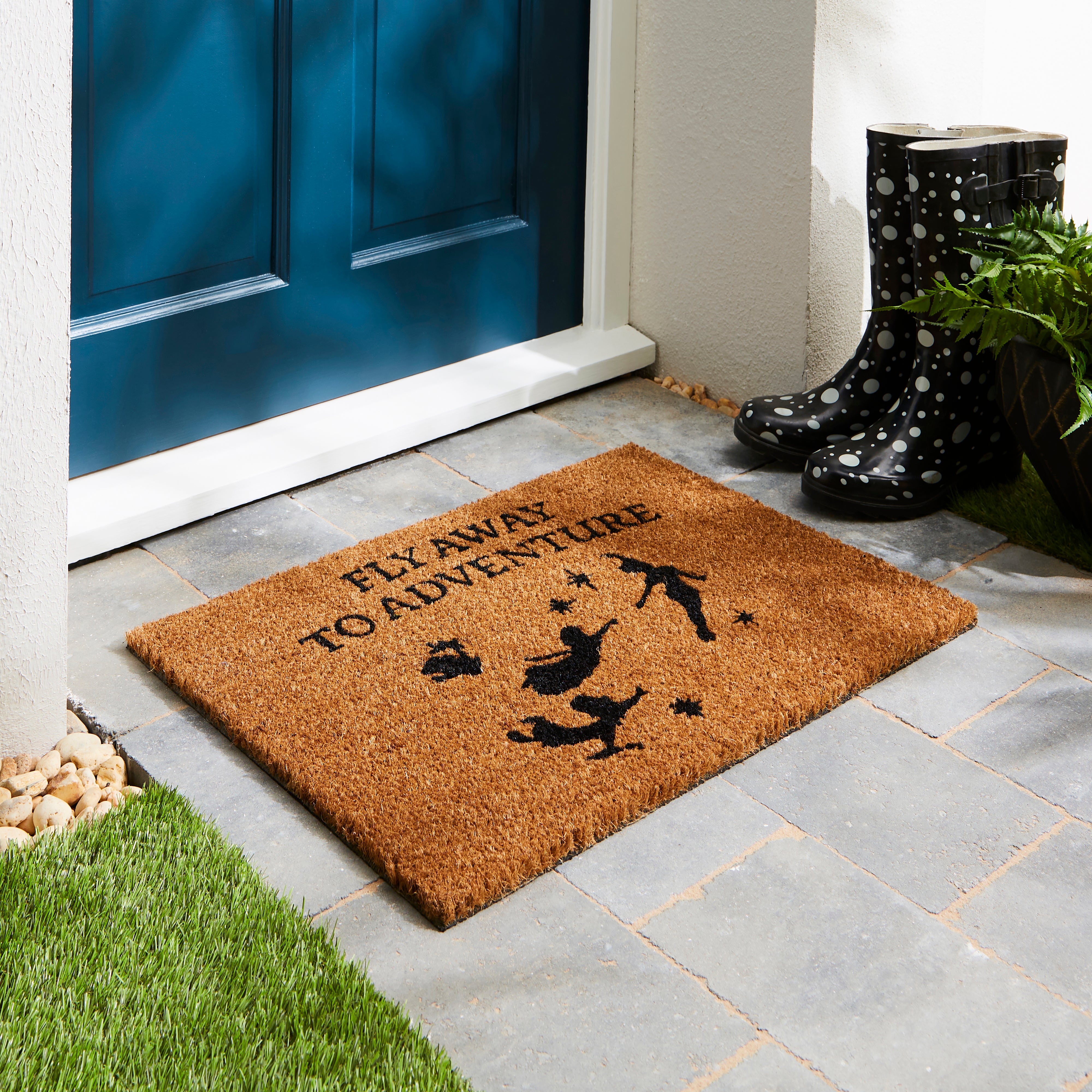 Disney Peter Pan Coir Doormat White