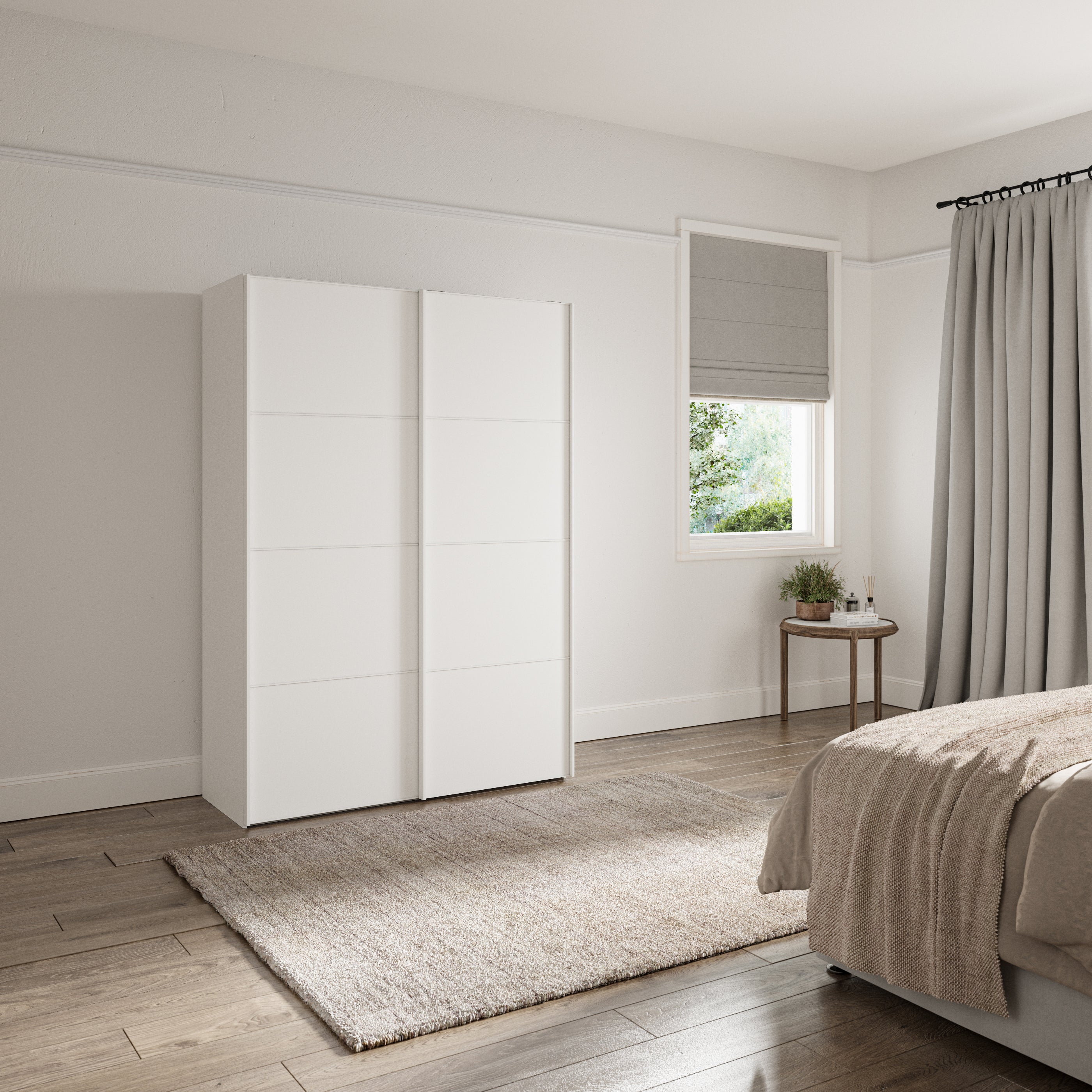 Altena 15m Sliding Wardrobe Off White