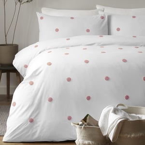 Appletree Dot 100 Cotton Duvet Cover And Pillowcase Set