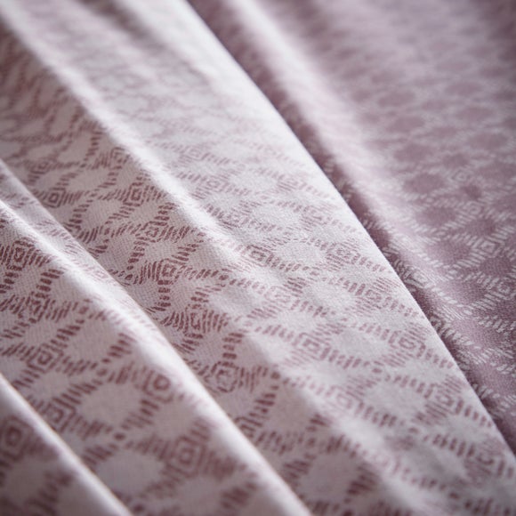 Orson Geometric Duvet Cover and Pillowcase Set Heather Purple Dunelm