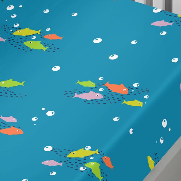 Sealife Multicoloured Single Fitted Sheet image 1 of 3