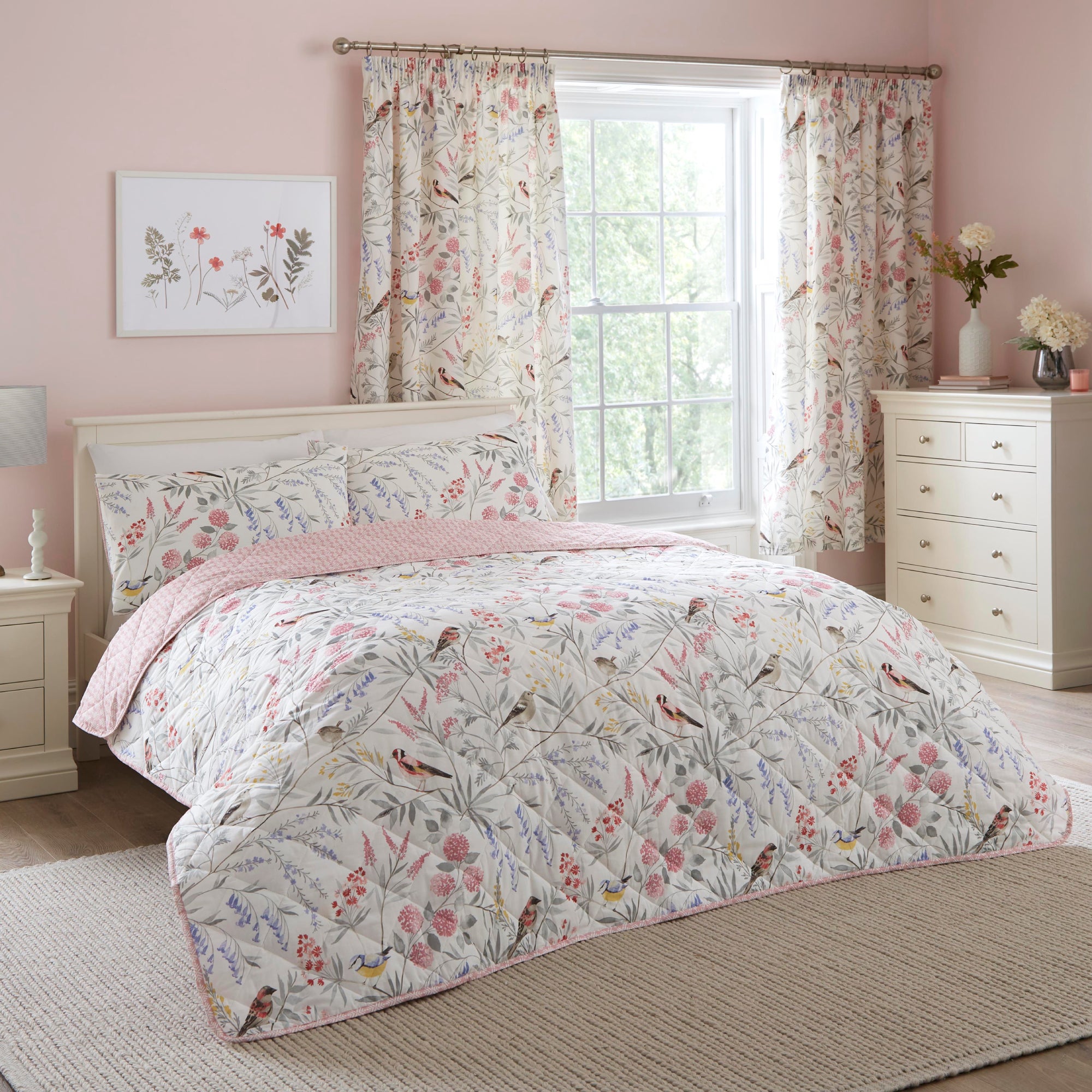 Photos - Bed Caraway Pink Bedspread 230cm x 200cm Pink 