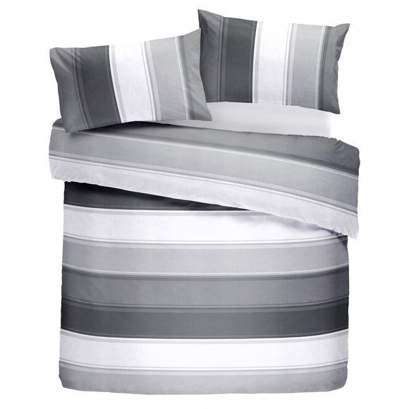 Betley Duvet Cover And Pillowcase Set Grey | Dunelm