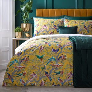 Laurence Llewelyn-bowen Birdity 200 Thread Count 100 Cotton Duvet Cover & Pillowcase Set