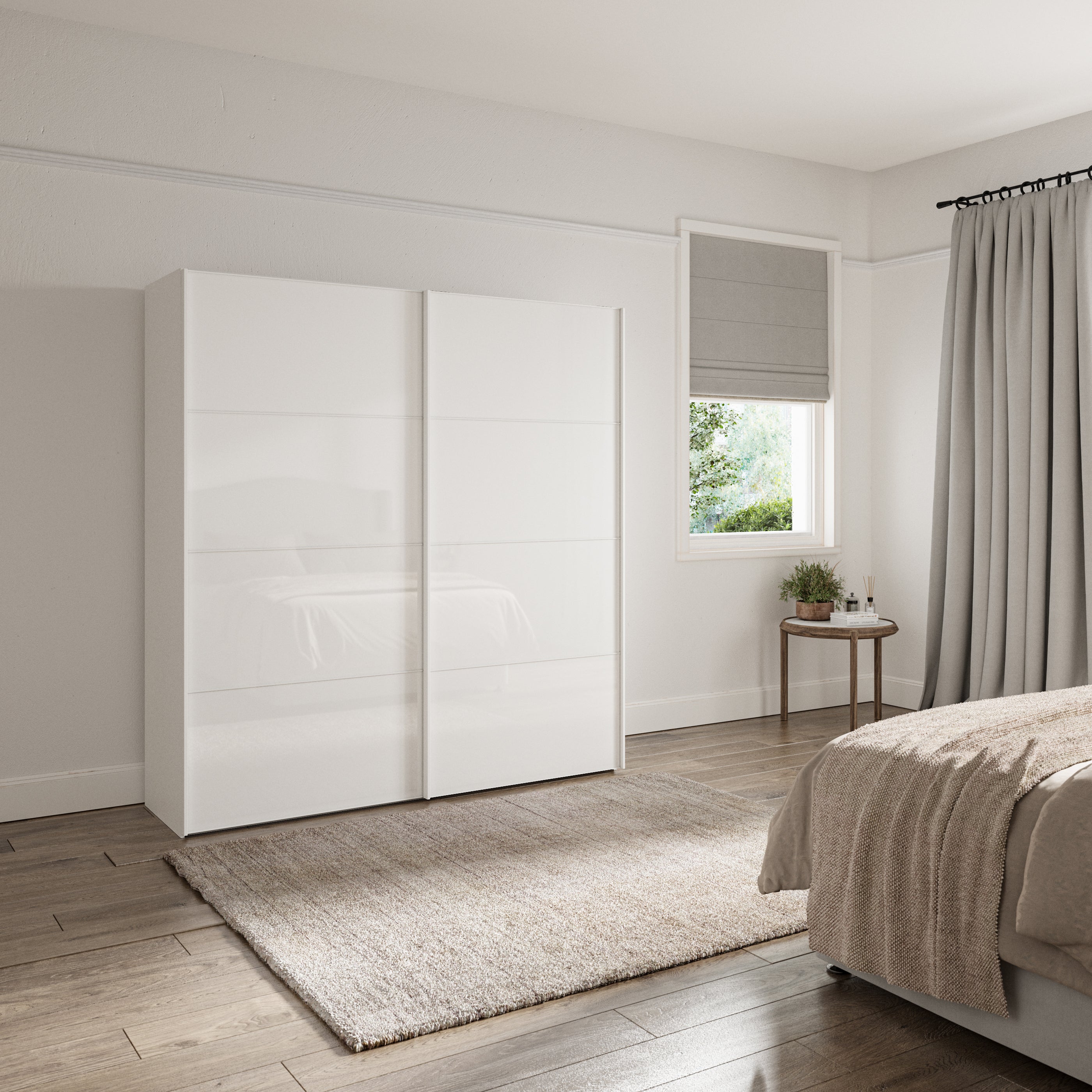 Altena 2m Sliding Wardrobe Off White